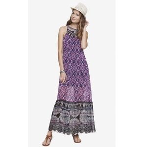 Express Size Medium Dress Maxi Long Multicolor
